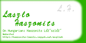 laszlo haszonits business card